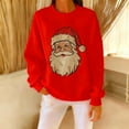 thumbnail image 5 of Atogsazn Womens Christmas Sweatshirt Retro Santa Claus Graphic Pullover Shirt Loose Fit Fall Tops Clothes 09-Red S Fashion, 5 of 6