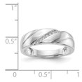 thumbnail image 7 of 14K White Gold Ring Band Wedding Diamond Round Complete Trio Men's , Size 8, 7 of 7