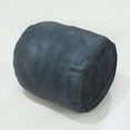 thumbnail image 4 of BBH Homes Black Round Leather Pouf Ottoman Handmade Recycled Cotton Fill BBBACPF0012, 4 of 8