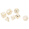 thumbnail image 1 of Dice Set,7pcs Polyhedral Dice Set Zinc Alloy Dice Polyhedral Dice Striking Appearance, 1 of 8