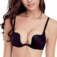thumbnail image 3 of Sexy Deep U Plunge Bra LowCut Convertible Halter Multipoint Push Up Bra 32-38B, 3 of 8
