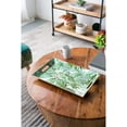 thumbnail image 2 of A & B Home Decorative Breakfast Tray Green Leaf Print Rectangular Serving Tray with Handles Food Safe Plastic 11.80" x 1.4" x 18", 2 of 3