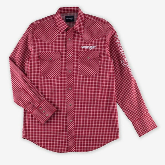 Wrangler Logo Pro Red Plaid - Mens Shirt - 112359468