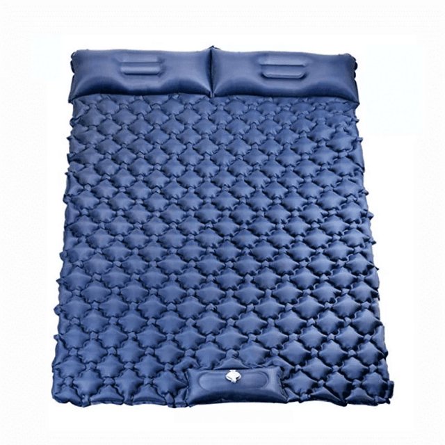 CNKOO JINGT Extra Thick Lightweight Inflatable Camping Mattress - Quick Inflate & Portable Double navy blue