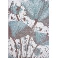 thumbnail image 1 of Ladole Rugs Floral Pattern Poppy Abstract Area Rug Carpet in Blue-Cream, 5x8 (5'3" x 7'6", 160cm x 230cm), 1 of 6