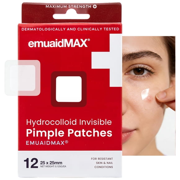 Parche para Acné EMUAIDMAX Hidrocoloide 12 Unidades