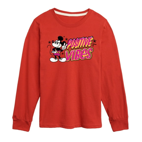 Disney - Positive Vibes - Toddler & Youth Long Sleeve Graphic T-Shirt