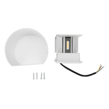 

12W Outdoor LED Wall Lamp IP65 Waterproof Aluminum Up and Down Lighting Wall Light AC85‑265VWhite Shell Warm White Light