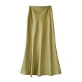 thumbnail image 5 of tasrioml Women Fishtail Skirt High Waist Hip Wrapped A-Line Long Skirt Solid Color Comfortable Figure-flattering Skirt, 5 of 8