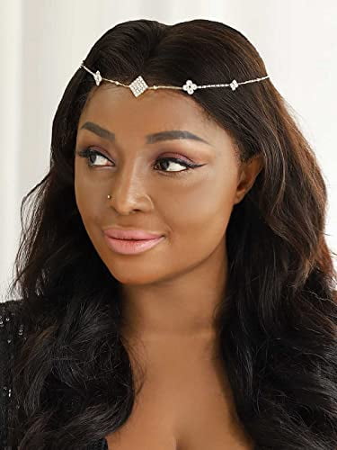Head Chain Jewelry Gold Head Chain Bohemian Rhinestone  display picture 3