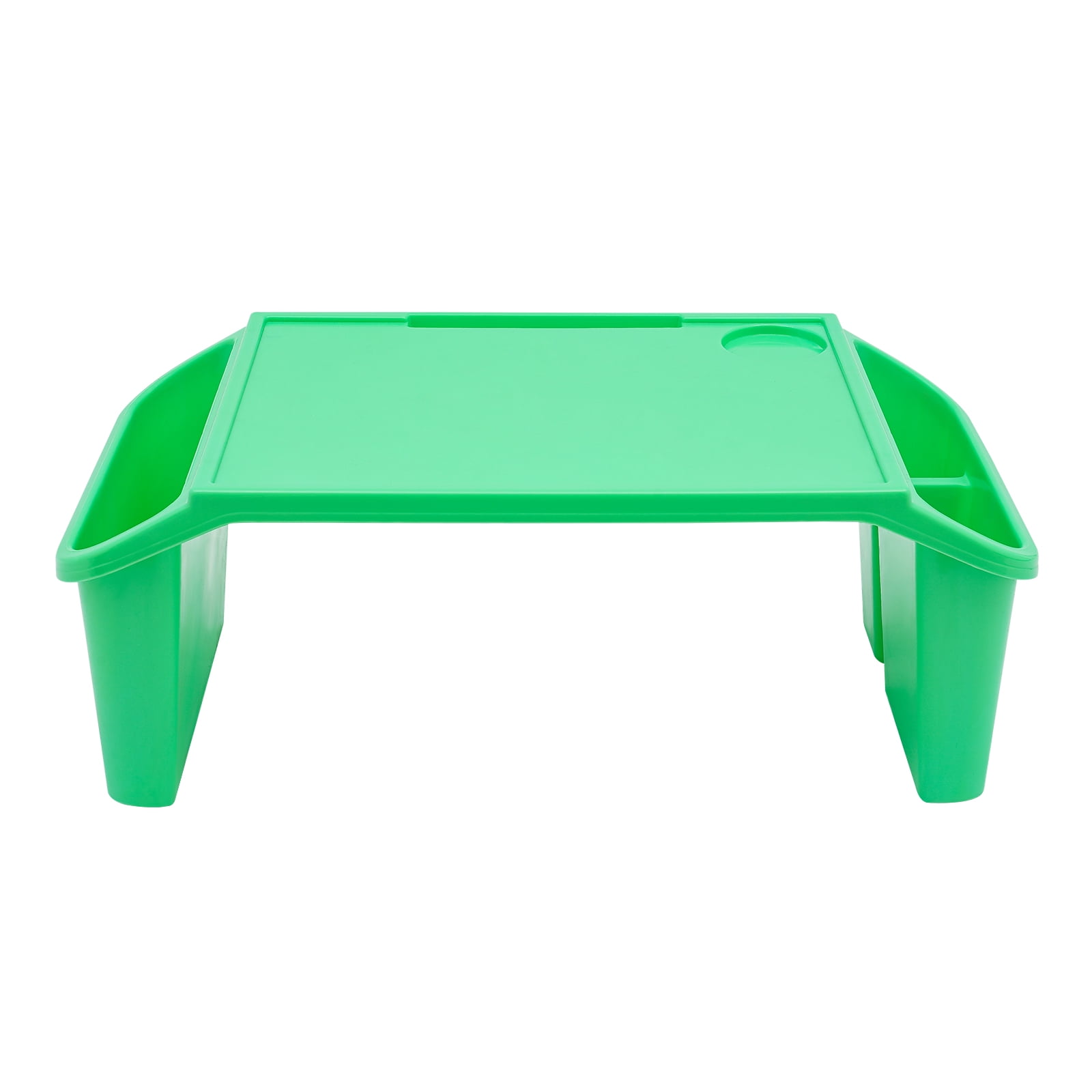 4 Pcs Kids Lap Desk Tray, Plastic Breakfast Laptop Trays with Side Pockets, Portable Lap Bed Table