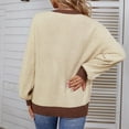 thumbnail image 3 of Vedolay Womens Sweater Women's Plus Size Sweaters Casual Long Sleeve Crewneck Knit Pullover Tops,Khaki XL, 3 of 5