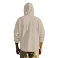 thumbnail image 7 of Mens Sweatshirt Under $10 Mens Hoodies Casual Cotton Textured Long Sleeve Half Button Pullover Hooded Sweatshirts, 7 of 7
