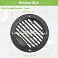 thumbnail image 6 of Unique Bargains 2 Pcs 3" Car Speaker Grills Cover Round 3 Inch Audio Subwoofer Protector with Mounting Screws ABS Khaki, 6 of 6