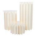 thumbnail image 1 of 1 Set Paper Roman Column Folding Paper Pillar Wedding Road Guide with Acrylic Lid (White), 1 of 8