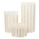 thumbnail image 1 of 1 juego de columna romana de papel plegable para bodas, guía de ruta con tapa acrílica (blanco), 1 of 7