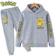 thumbnail image 1 of Conjunto de ropa deportiva de algodón con capucha para niño Y niña, sudadera con capucha de Pokémon Pikachu, pantalones, ropa para 2 peces 4 5 6 7 8 9 10 11 12 13 14 Y qym unisex, 1 of 2