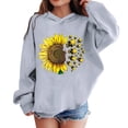 thumbnail image 3 of HAOTAGS Girls Long Sleeve Halloween Hoodies, Cute Printed Crewneck Pullover Sweatshirt Tops Gray Size 11, 3 of 7