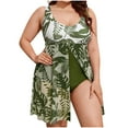 thumbnail image 2 of WQJNWEQ Womens Plus One Piece Swimsuit Female Plus Size Printing Net Yarn Swimsuit Bikini Beachwear Swimwear, 2 of 5