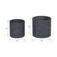 thumbnail image 5 of Dark Grey Resin Planters with Speckled Design (Set of 2), 5 of 7