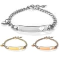 thumbnail image 1 of Stainless Steel Bracelet Engraved Hollow Heart Stainless Steel Bracelet for Women, 1 of 4