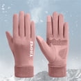 thumbnail image 1 of Outfmvch Gants d'Hiver Chauds Gants d'Hiver pour Hommes Femmes - Écran Tactile Temps Froid Thermique Gant Tricoté Chaud pour Course Conduite Randonnée Gants d'Hiver pour Femmes Rose Taille Unique, 1 of 3
