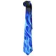 thumbnail image 1 of Corbatas textiles de lujo para hombre, de poliéster, llama azul, fuego, delgadas, a la moda, largas, formales, informales, para boda, 1 of 5