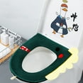 thumbnail image 6 of Raindrops Green Corduroy Toilet Seat Cushion with Good Elasticity and Neat Zipper for Bathroom Use Fits Most Toilets, 6 of 7