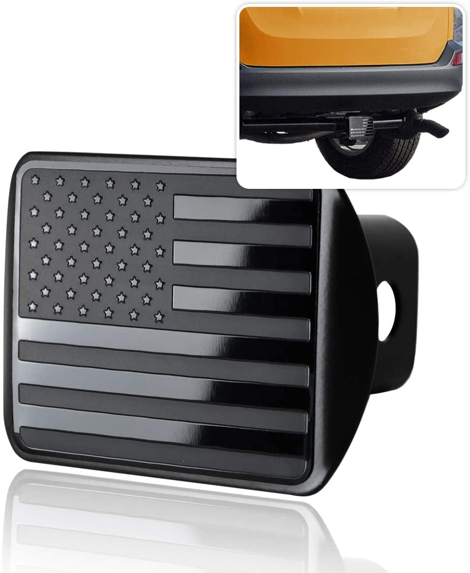 Zone Tech Tactical USA American Flag Hitch Cover Black Thick Durable