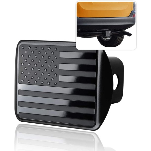 Zone Tech Tactical USA American Flag Hitch Cover Black Thick Durable
