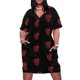 thumbnail image 2 of Red Glitter Lucky Loose Pocket Dress evening dresses ladies dresses for woman, 2 of 7