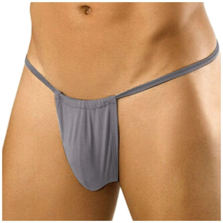 MRULIC intimates for women Thin Thong Men LowWaisted Underpants Tback  Underwear Comfortable Grey + XXL