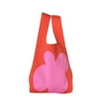 thumbnail image 4 of Bolso de hombro para mujer, bolso de punto con flores, bolso de mano informal de moda para mujer Rosa roja, 4 of 9