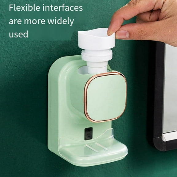 Electric Toothpaste Dispenser, Sensor Automatic Toothpaste Squeezer, Wall-Mounted Bathroom Toothpaste Pump Green
