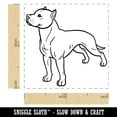 thumbnail image 2 of Friendly American Pit Bull Terrier Pet Dog Self-Inking Rubber Stamp Ink Stamper - Yellow Ink - Small 1 Inch, 2 of 7