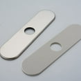 thumbnail image 2 of BWE Faucet Cover Sink Hole Deck plate 10 Inch for 1 or 3 Hole Brushed Nickel Bathroom or Kitchen Sink Faucet Oversized Escutcheon Plate Vessel Vanity Basin Sink Stainless Steel Plate Square Modern, 2 of 6