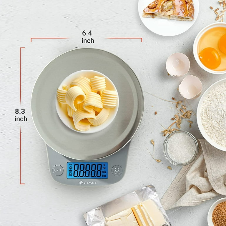  Etekcity Food Kitchen Scale With Bowl, Digital Ounces