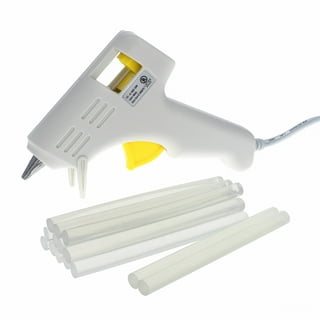 AdTech Mini Low Temp Hot Glue Gun, White with Glue Sticks, Clear Combo Pack