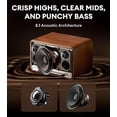 thumbnail image 2 of Restored Edifier D32 Tabletop Wireless Speaker, Hi-Res Audio, LDAC, ALAC, 60W (RMS), 2.1 Acoustic Architecture, 11h Playtime, APP Control, Bluetooth 5.3, AirPlay2, USB-C and AUX Inputs, Brown (Refurbished), 2 of 9