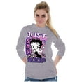 thumbnail image 3 of Kanji Style Cartoon Just Say Boop Women's Long Sleeve T Shirt Brisco Brands S, 3 of 6
