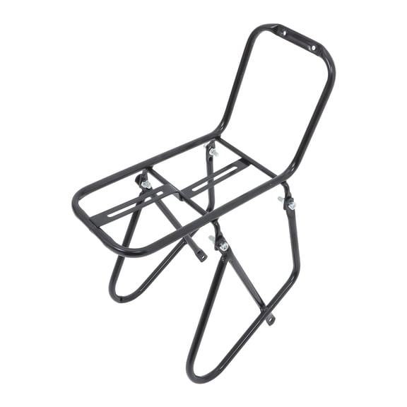 FOMIYES Sturdy Black Aluminum Front Bike Rack with Mounting Bracket Compatible for Mountain and Road