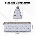 Rocae Party Shark Cute for Leather Pencil Case Zippered Pen Case