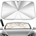 thumbnail image 2 of Car Windshield Sun Shade Umbrella Foldable Reflective Sunshade for Car Front Window Blocks UV Rays Heat Keep Vehicle Cool, 2 of 9