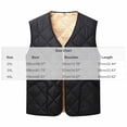 thumbnail image 3 of Men Jacket Vest Buttom Down Puffer Quilted Jacket Fall Fashion 2026 Winter Coats with Pockets，Lightweight Warm Sleeveless Jackets for Travel Hiking Running Walking Fishing Black 2XL, 3 of 9
