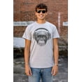 thumbnail image 4 of Smile Monkey Headphones Hipster Funny Plus Size Crewneck Graphic Tee Shirt Brisco Brands 4X, 4 of 5