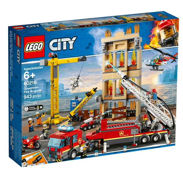 City Fire Downtown Fire Brigade Firetruck and Helicopter Toy Walmart.com