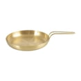 thumbnail image 3 of DOLITY Nonstick Frying Pan Round Fry Pan Flat Bottom Barbecue Tableware Grill Plate S with Gold Handle, 3 of 9