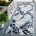 thumbnail image 2 of SAFAVIEH Cabana Rosario Botanical Indoor/Outdoor Runner Rug, Grey/Navy, 2' x 9', 2 of 6