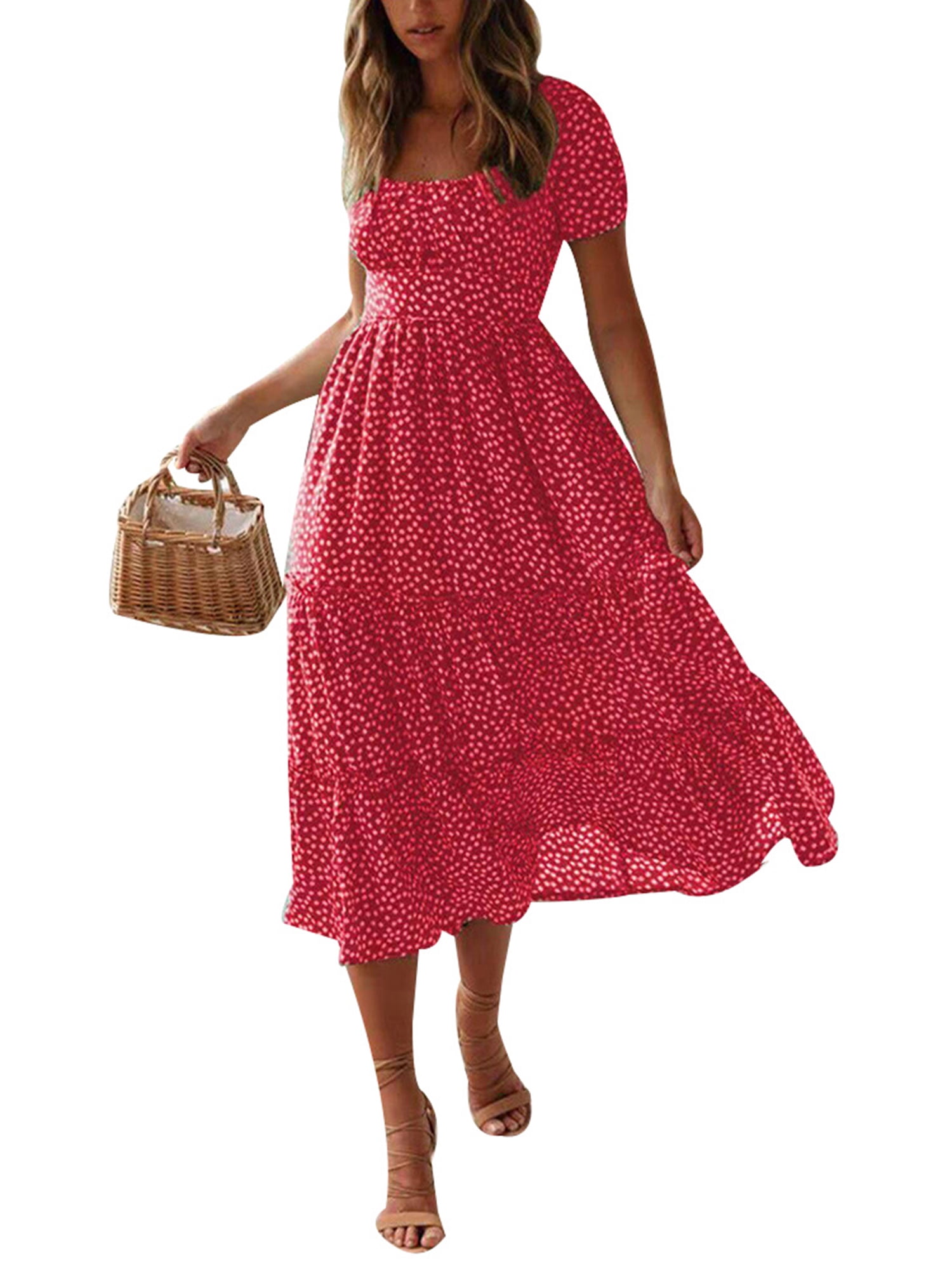 Short Sleeve Midi Dress 