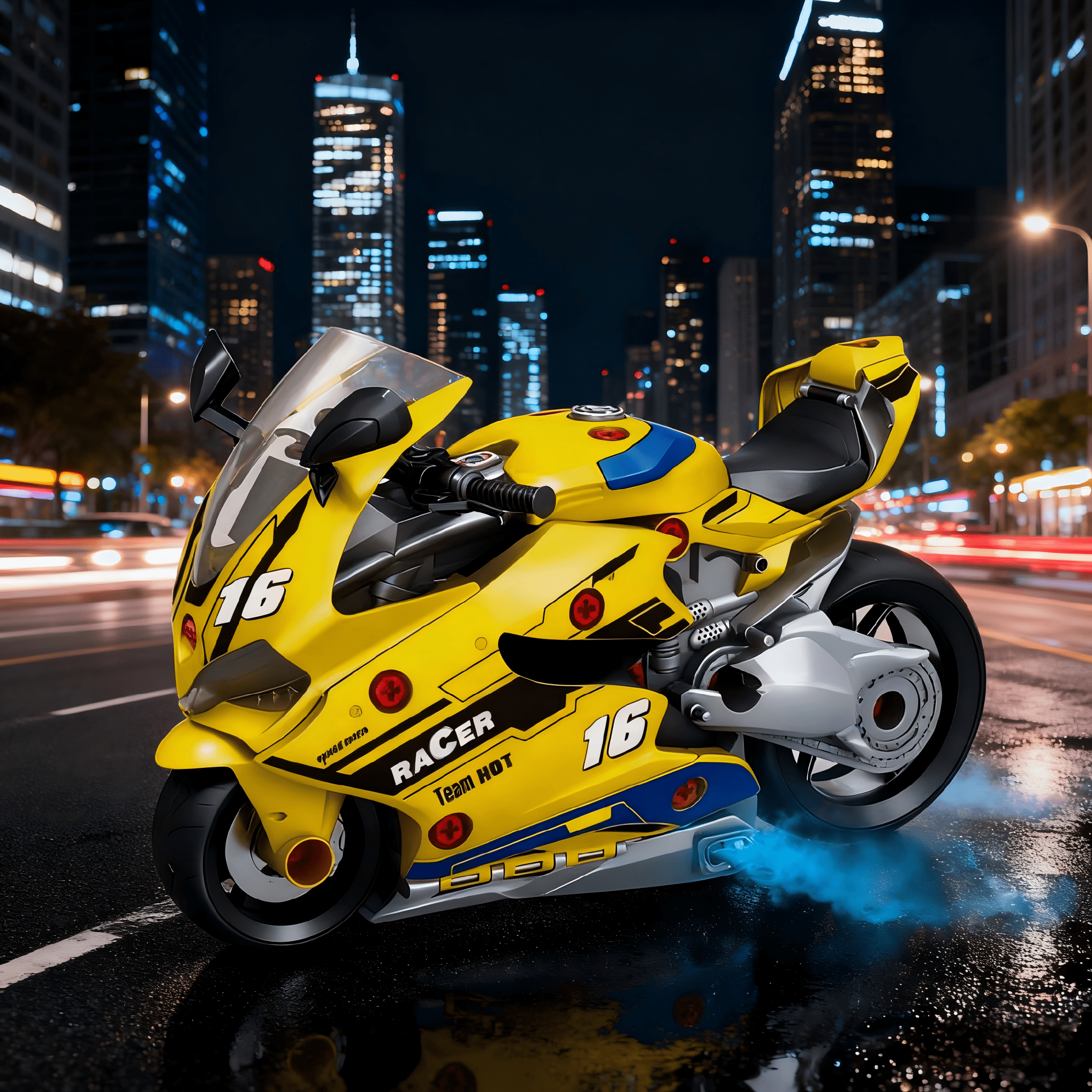 OZMI Motorcycle Building Set, Yellow Motorcycle Repair Model Kit Toy for Kids, Christmas & Birthday Gift for Boys & Girls